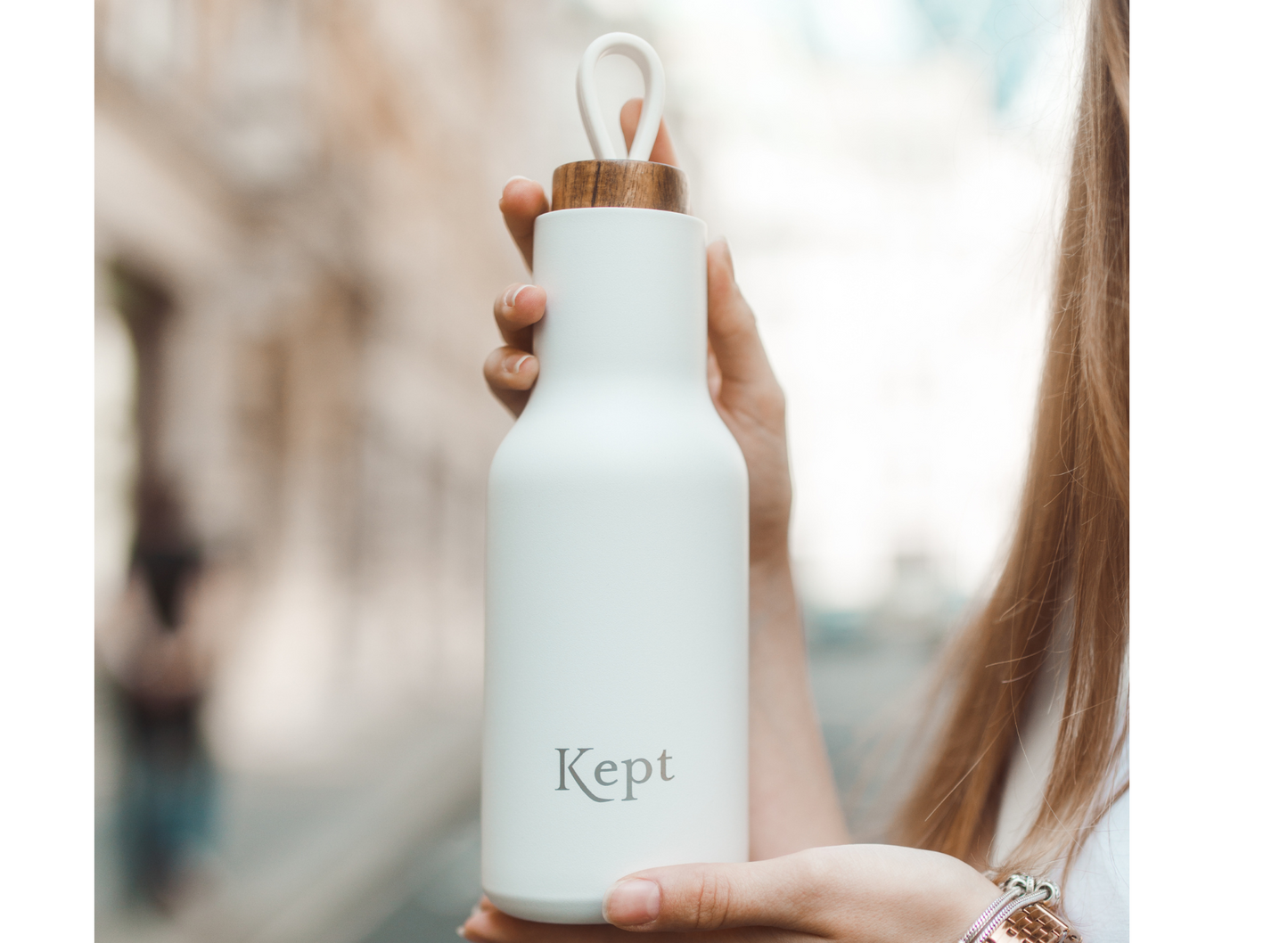 Kept Wasserflasche und Reisebecher im Bundle – Kreide