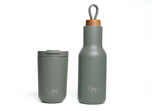 Kept Water Bottle and Travel Mug Bundle - Slate
