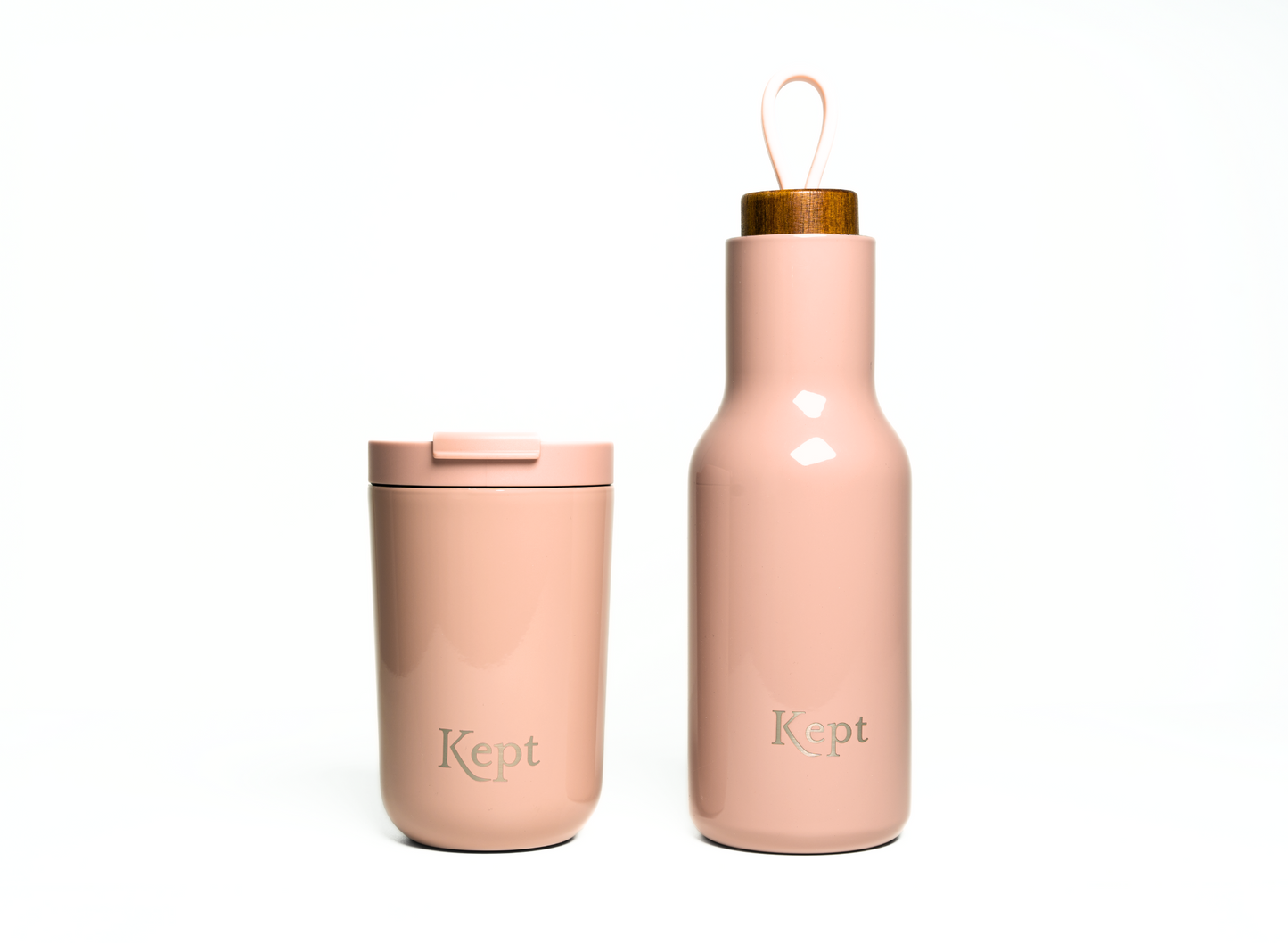 Kept Water Bottle and Travel Mug Bundle - Sandstone