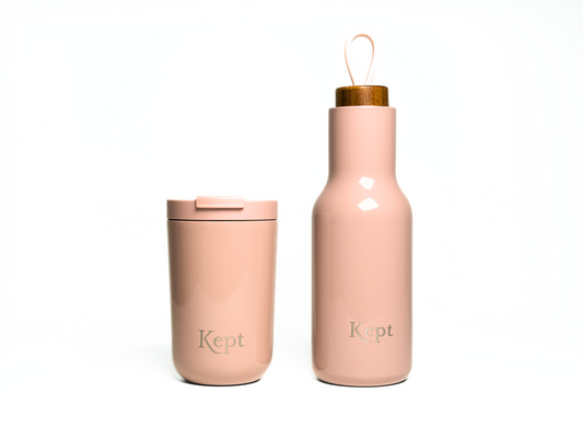 Kept Wasserflasche und Reisebecher im Set – Sandstein